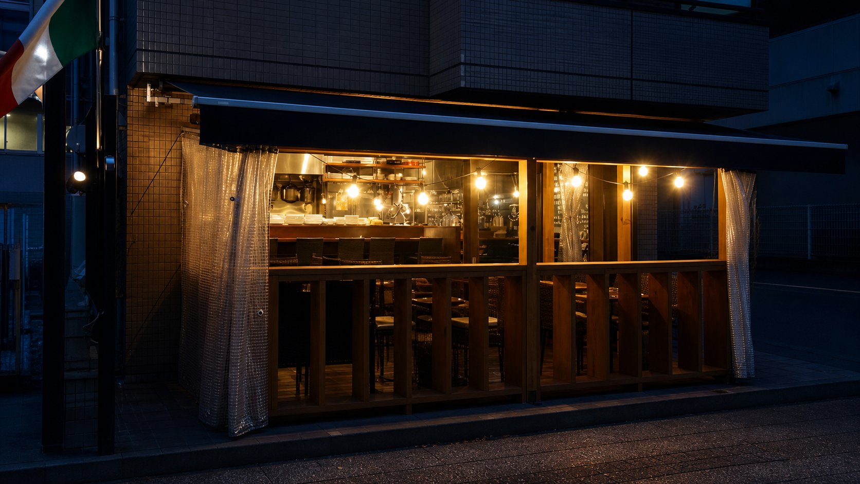 AVANZAREの実際の外観をもとに整えた夜の店舗ビジュアル